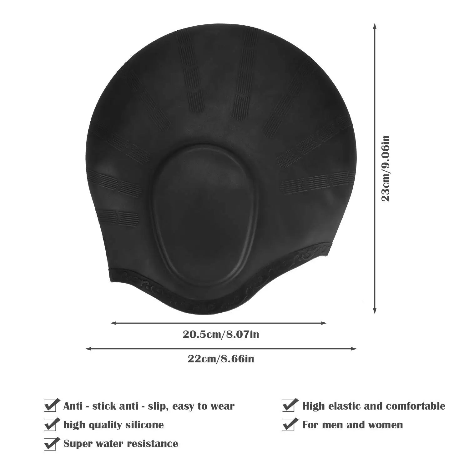 SwimLook™ Waterproof Silicone Swim Cap – Woman