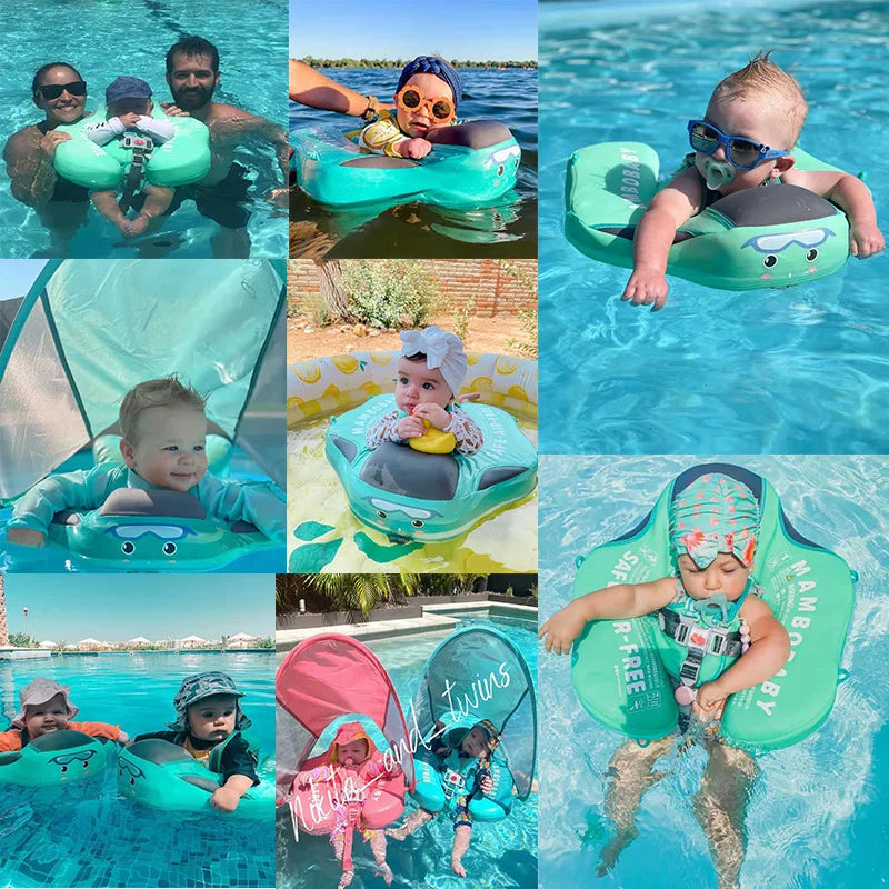 SwimLook™ Baby Float with Sunshade-Safe Inflatable Swimming Rind for Infants