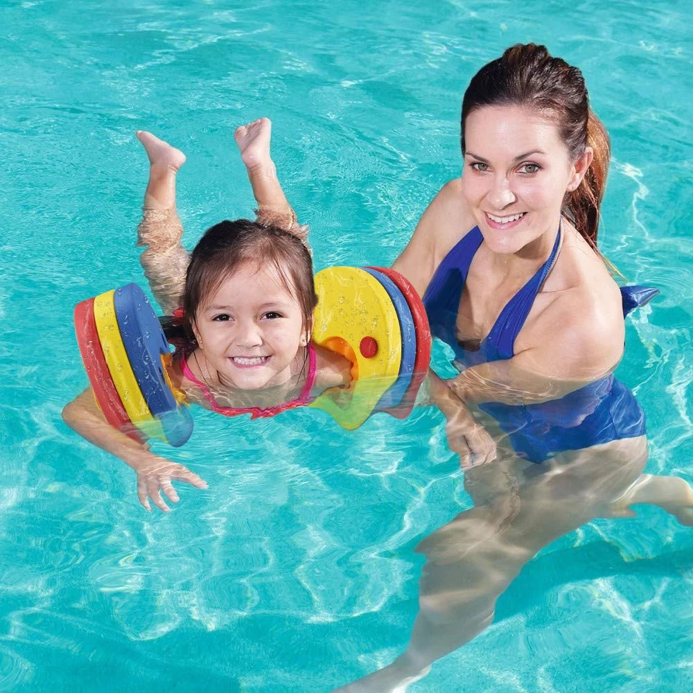 SwimLook™ Kids EVA Foam Swim Discs-Adjustable Arm Float Rings for Swimming Training