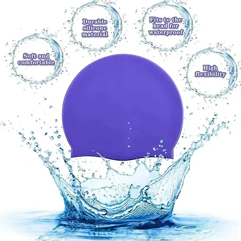 SwimLook™ Waterproof Silicone Swim Cap – Kids